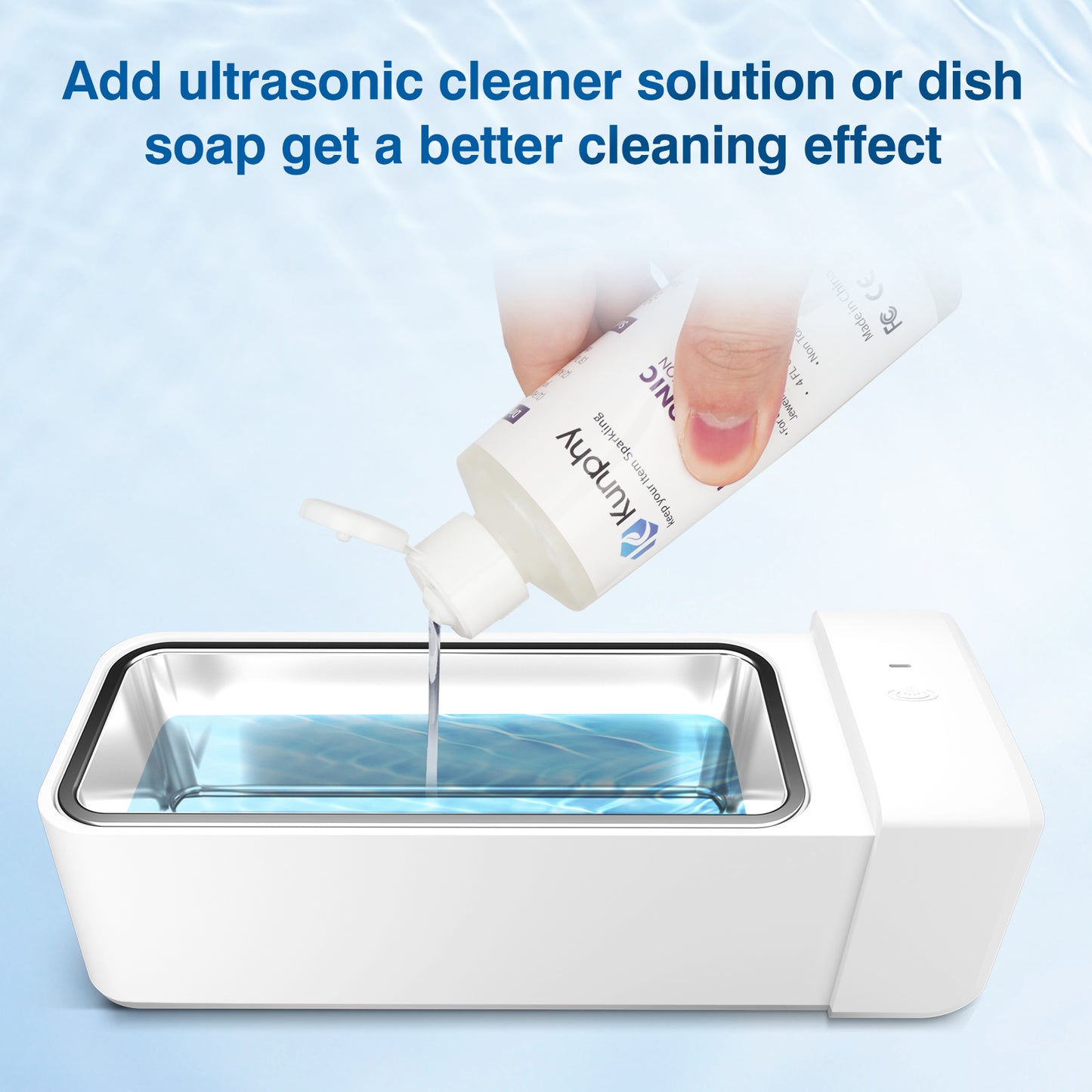 Ultrasonic Jewelry Cleaner, Portable Professional Ultrasonic Cleaner for Cleaning Jewelry Eyeglasses Watches Shaver Heads